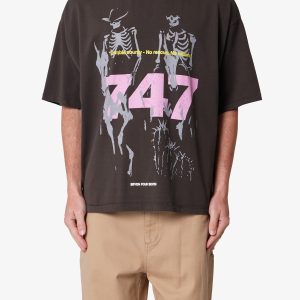 747 Zombie Country Printed Tee - Vintage Black