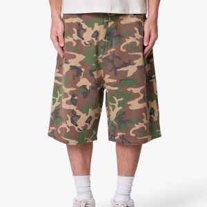 Baggy Camo Twill Shorts - Woodland Camo