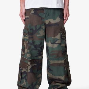 Baggy Rave Cargo Pants - Camo