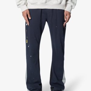 Contrast Bootcut Sweatpants - Navy