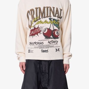 Criminal L/S Thermal Shirt - White