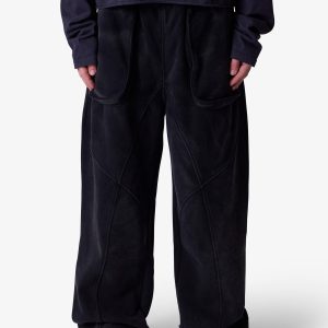 Cross Seamed Sweatpants - Washed Black