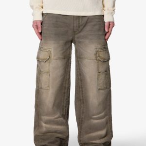 Double Knee Cargo Pants - Olive