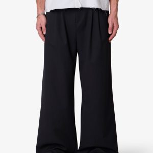 Easy Pleated Trouser Pants - Black