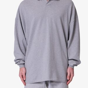 Every Day L/S Polo - Marled Grey