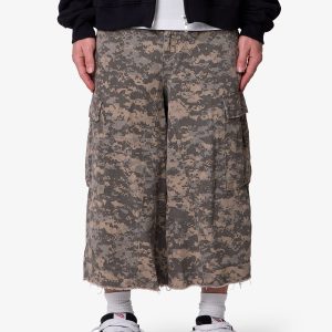 Extra Long Cargo Shorts - Digi Camo