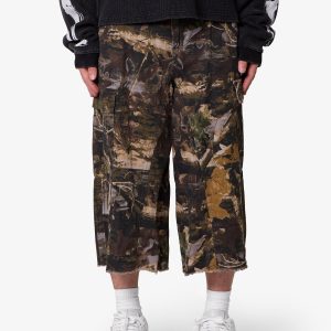 Extra Long Cargo Shorts - Forest Camo