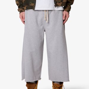 Extra Long Terry Sweatshorts - Heather Grey