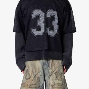 Football Mesh Jersey - Black