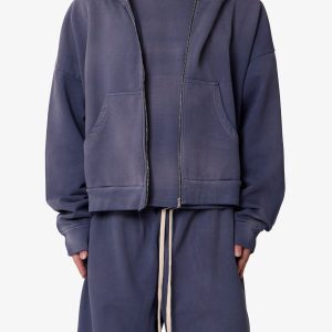 Full Zip Hoodie - Washed Navy
