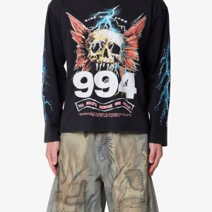 Gem Skull L/S Tee - Black