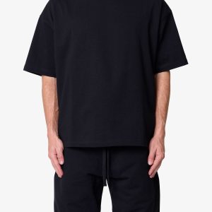 Heavy Basic Boxy Tee - Black