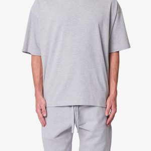 Heavy Basic Boxy Tee - Marled Grey