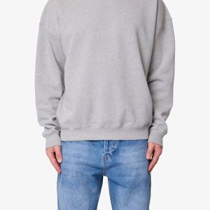 Heavy Basic Crewneck Sweater - Heather Grey