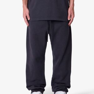 Heavy Basic Relaxed Sweatpants - Washed Black
