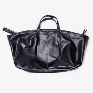 Leather Weekender Bag - Black