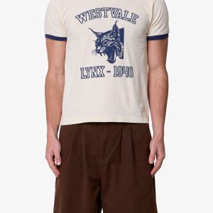 Lynx Ringer Tee - Off White