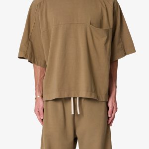 Paneled Hidden Pocket Tee - Washed Earth