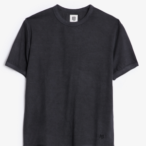 Perfect Slim Ribbed Tee - Washed Black