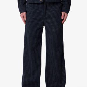Pinstripe Bootcut Trouser - Black/White