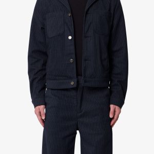 Pinstripe Jacket - Black/White