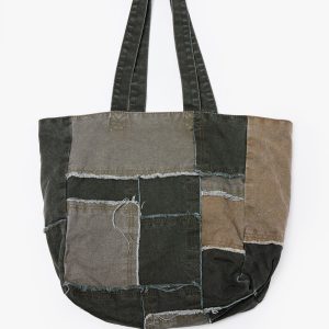 Reconstructed Canvas Tote Bag - Olive