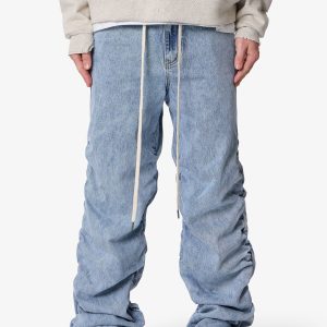 Ruched Denim - Light Blue