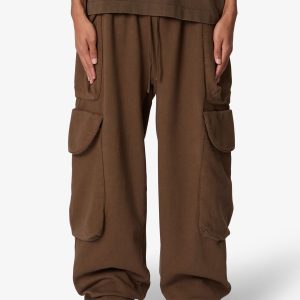 Side Cargo Pocket Sweatpants - Olive
