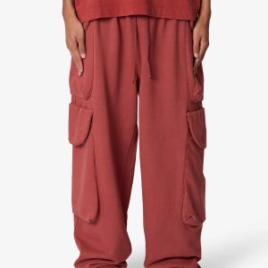 Side Cargo Pocket Sweatpants - Rust