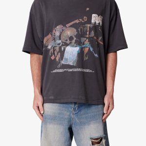 Still Life Printed Tee - Washed Black