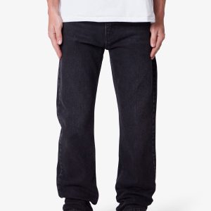Straight Denim - Stone Wash Black