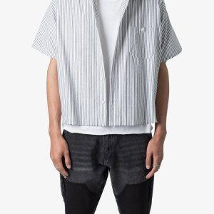 Striped S/S Shirt - Grey/White