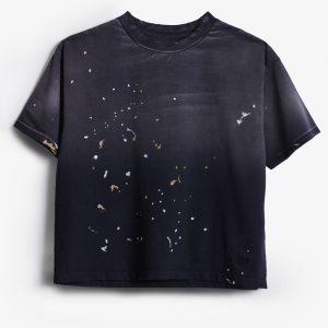 Sun Beat Painter Tee Shirt - Washed Black