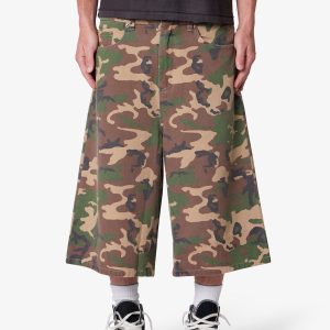 Ultra Baggy Camo Twill Shorts - Woodland Camo