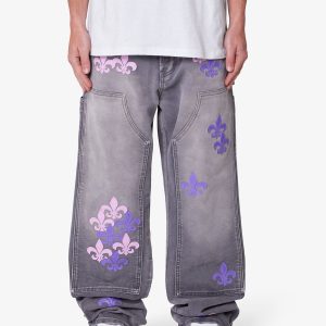 Ultra Baggy Fleur Double Knee Pants - Grey