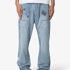 Ultra Baggy Jacquard Carpenter Pants - Grey