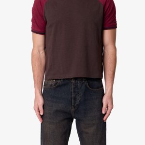 Vintage Ringer Tee - Brown/Burgundy