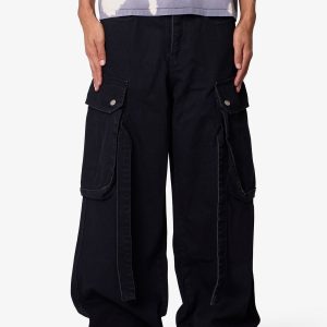 Washed Cargo Pants - Washed Black