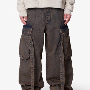 Washed Cargo Pants - Washed Brown