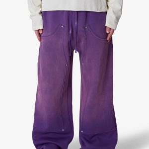 West Double Knee Sweatpants - Purple