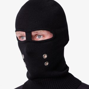 Wool Balaclava Mask - Black