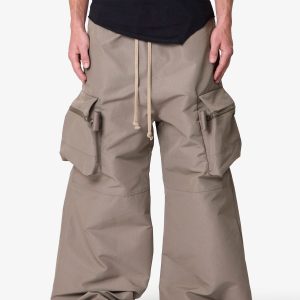 Zip Cargo Pocket Rave Pants - Tan